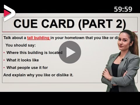 Ielts Speaking Part Cue Card Band Tip And Answer About A Building In Hometown Dideo