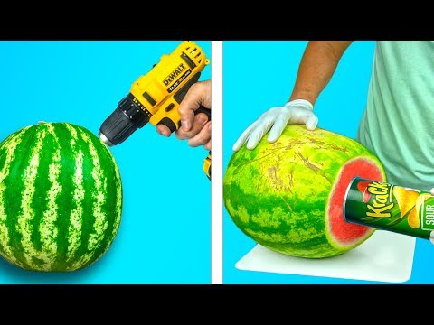 15 INCREDIBLE TRICKS AND IDEAS WITH WATERMELON دیدئو dideo
