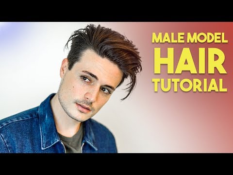 Mens Modern Messy Slick Back Hair Tutorial | Male Model Hairstyle دیدئو  dideo