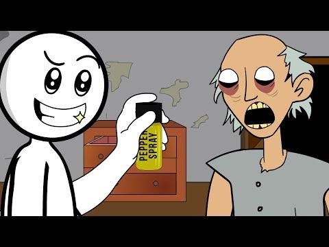 GRANNY THE HORROR GAME ANIMATION #8 : Pepper Spray and Scary Granny دیدئو  dideo
