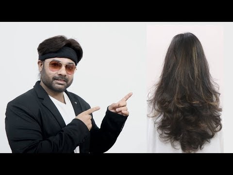 Layers With Rubber Band Hair Cut , How to Cut Long Hair At Home With Layers  دیدئو dideo