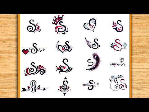 E6. how to make different types of S letter tattoo designs دیدئو dideo