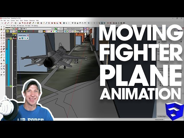 MOVING ANIMATION IN SKETCHUP with Animator - Fighter Plane! دیدئو dideo