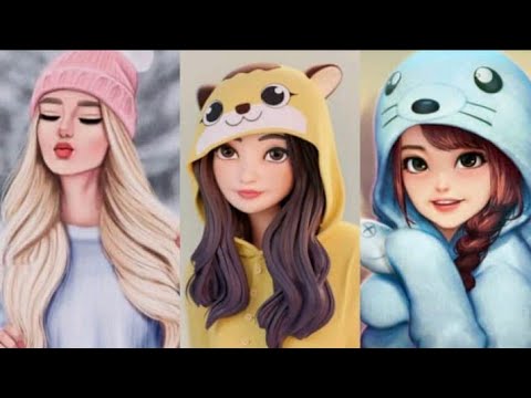 Beautiful cartoon dp for girls |Cute dp for girls |What's up dp| دیدئو dideo