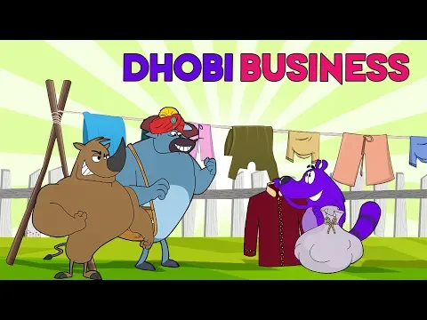 Dhobi Business Ep - 101 - Pyaar Mohabbat Happy Lucky - Funny Hindi Cartoon  Show - Zee Kids دیدئو dideo