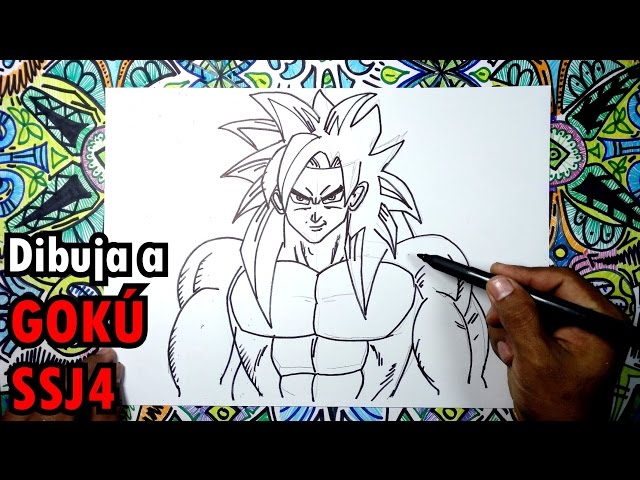 Cómo dibujar fácil a Goku SSJ4 - Dragon Ball Super Saiyajin 4 دیدئو dideo
