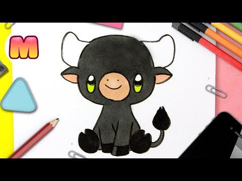 COMO DIBUJAR UN TORO - Dibujos kawaii faciles - Como dibujar animales kawaii  دیدئو dideo