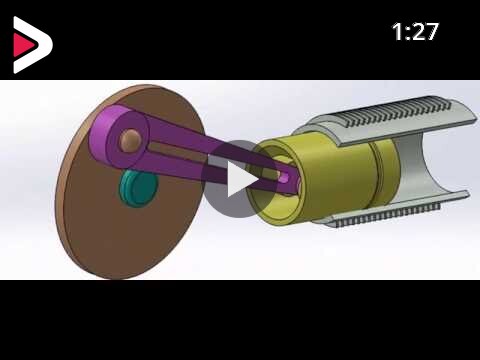 Animation Of Single Slider Crank Mechanism دیدئو dideo