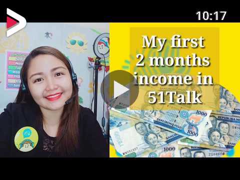 My first 2 months income in 51Talk | Teacher Chesil دیدئو dideo