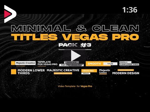 Free Minimal & Clean Titles Pack #3 Template (Sony Vegas Pro 13 or Newer)  دیدئو dideo